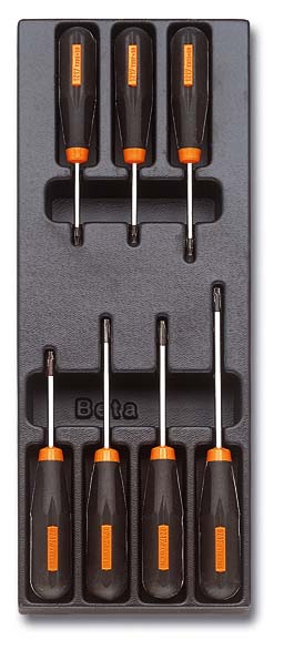 Δίσκος με συλλογή TR60 κατσαβίδια Torx μαύρα