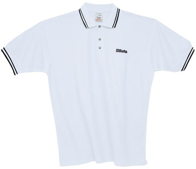 Πόλο λευκό-μπλε ρίγα