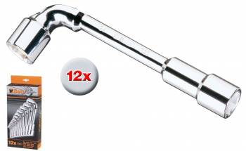 Σετ με 12 κλειδιά πίπας εξάγωνα διπλά 